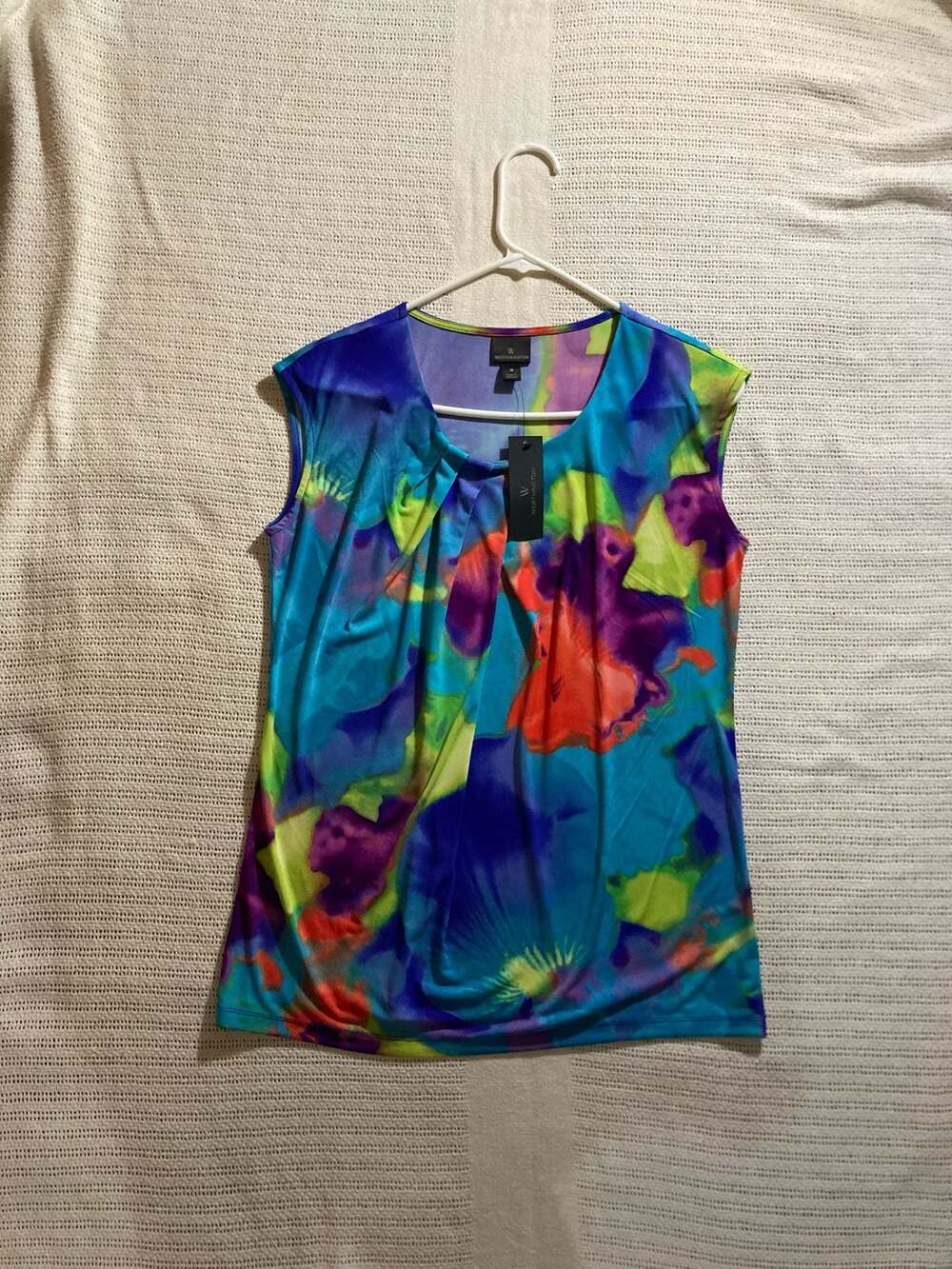 Worthington Women's Sleeveless Abstract Print Top
